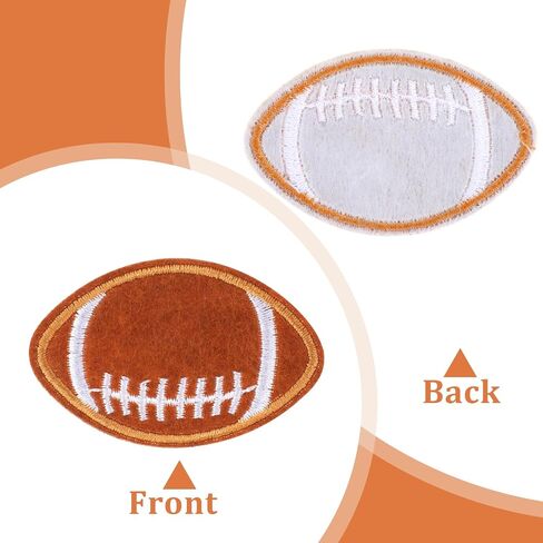 20Pcs Football Iron on Patches Sequin Chenille Patches Gold Edges Sports Patches Sew on and Iron on Applique Football Embroidered Patches Badge for Hat Jeans Jacket Dress Backpacks DIY Clothing in Saudi Arabia