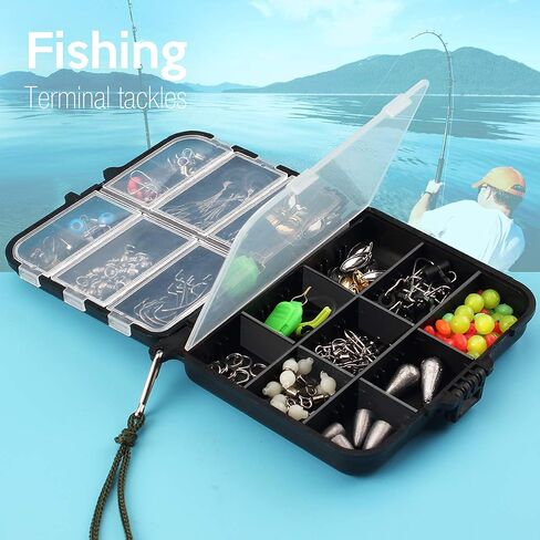 Fishing Terminal Tackle Accessories Hooks Weights Jig Heads O-Rings Rolling Swivels Fastlock Snaps Fishing Beads Space Beans Sinker Slides Ice Fish Gear for Saltwater Freshwater in Saudi Arabia