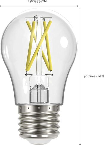 ساتكو مصابيح LED خافتة للضوء، S12415، لومن عالي، 8 وات، A19؛ واضح؛ قاعدة متوسطة؛ 3000 كيلو؛ 90 كري؛ 120 فولت للاستخدام في المناطق السكنية والضيافة والعرض والتجارية (6 مصابيح LED) in Kuwait
