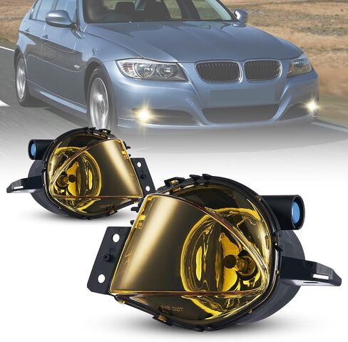 Fog Lights Lamps for BMW 3 Series (323i 325i 325xi 328i xdrive 330xi 335d 335i 328xi 335xi 330i Sedan E90 / Wagon E91), (w/o Sport Package) 2006 2007 2008 2009, 1 Pair (Yellow lens) in Saudi Arabia