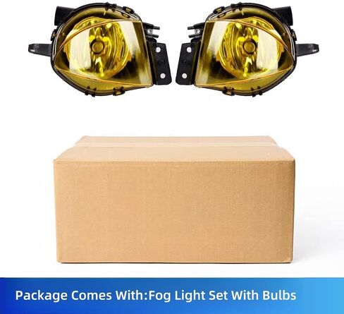 Fog Lights Lamps for BMW 3 Series (323i 325i 325xi 328i xdrive 330xi 335d 335i 328xi 335xi 330i Sedan E90 / Wagon E91), (w/o Sport Package) 2006 2007 2008 2009, 1 Pair (Yellow lens) in Saudi Arabia