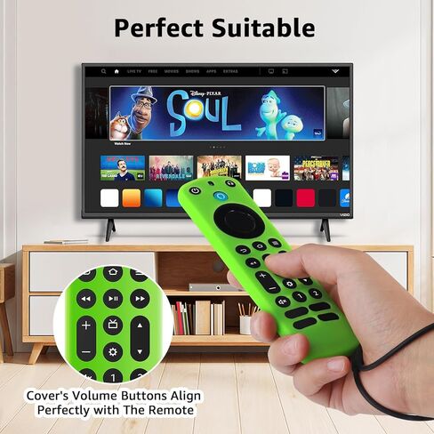 (عبوتان) حافظة OneBom Fire TV Alexa Voice Remote Pro (إصدار 2022) حافظة واقية من السيليكون مقاومة للصدمات متوهجة في الظلام (أخضر متوهج وأزرق متوهج) in Kuwait