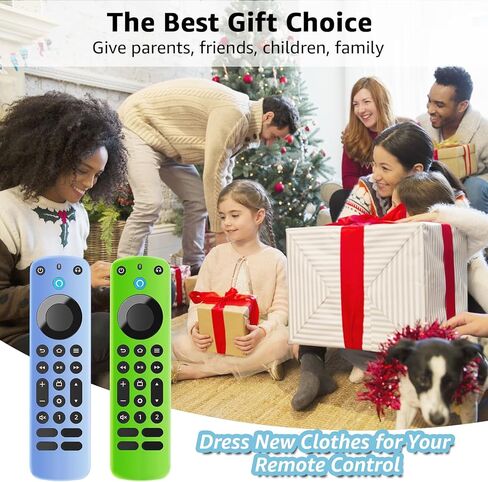 (عبوتان) حافظة OneBom Fire TV Alexa Voice Remote Pro (إصدار 2022) حافظة واقية من السيليكون مقاومة للصدمات متوهجة في الظلام (أخضر متوهج وأزرق متوهج) in Kuwait