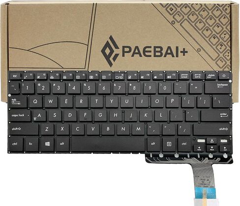 لوحة مفاتيح بديلة للكمبيوتر المحمول متوافقة مع Asus ZenBook UX330 UX330CA UX330CAK Backlight US Layout أسود in Saudi Arabia