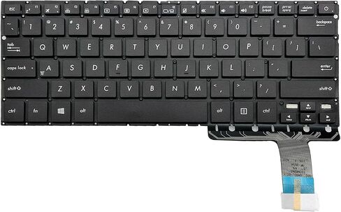 لوحة مفاتيح بديلة للكمبيوتر المحمول متوافقة مع Asus ZenBook UX330 UX330CA UX330CAK Backlight US Layout أسود in Saudi Arabia