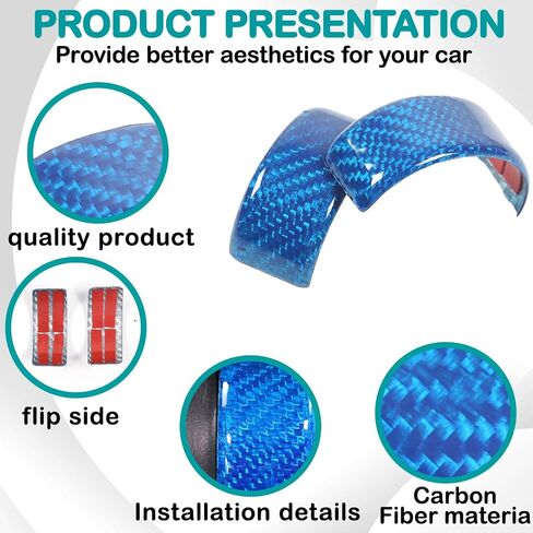 Car Steering Wheel Panel Round Decorative Sticker Compatible with Corvette C8 2020-2023 Steering Wheel Center Return Sticker Interior Protection Accessories（Carbon Fiber, Forged Pattern） in Saudi Arabia
