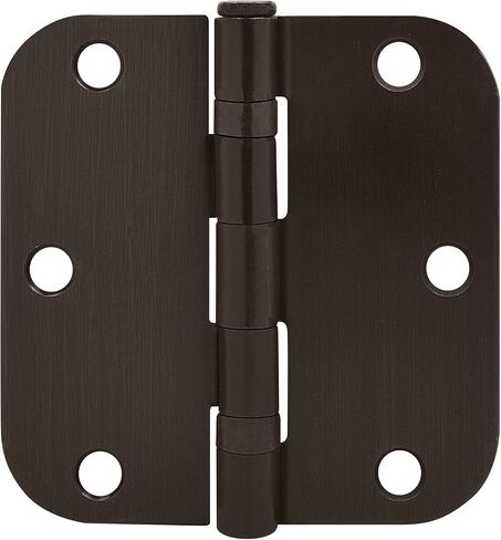 Nuk3y Residential 3 1/2" x 3 1/2" Ball Bearing Door Hinge 5/8 Radius (18 Pack, Matte Black) in Saudi Arabia
