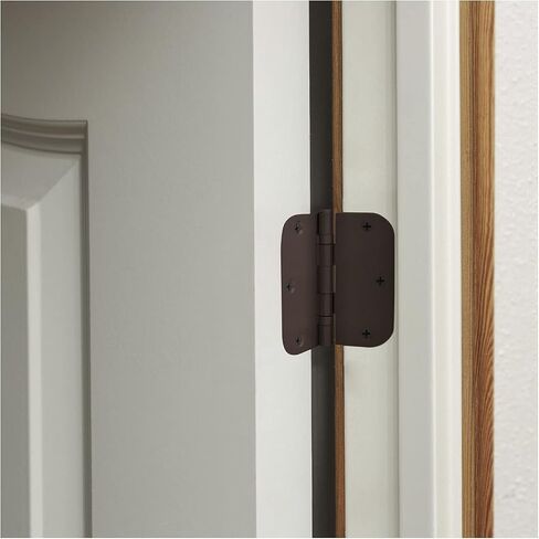 Nuk3y Residential 3 1/2" x 3 1/2" Ball Bearing Door Hinge 5/8 Radius (18 Pack, Matte Black) in Saudi Arabia