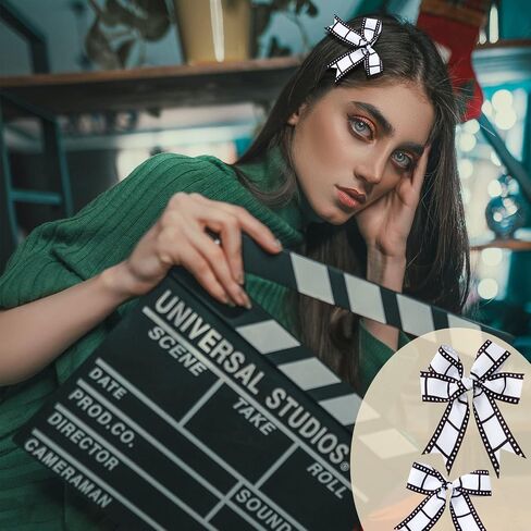 3 Rolls Filmstrip Ribbon Movie Film Grosgrain Ribbon kinetoscope Film Ribbon for Movie Party Decorations, Black and White Film Themed Party Decor Home DIY Wrapping Wreaths Crafts, 15 Yard in Saudi Arabia