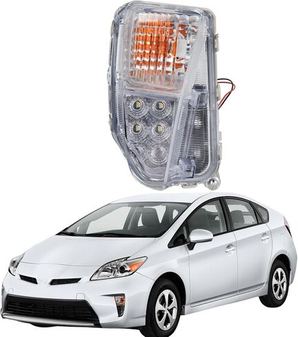 DRL Fog Lights Assembly Replacement for 2012-2014 Toyota Prius Clear Lens Left Side (Driver Side) in Kuwait