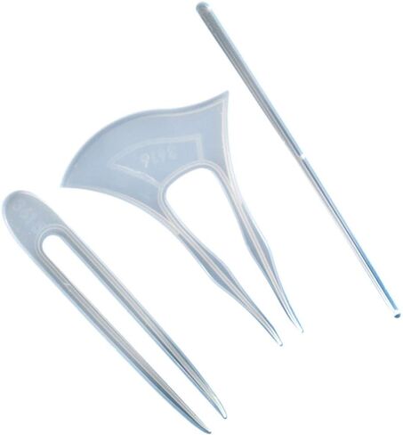 3Pcs Silicone Hair Stick Molds Clear Hairpin Mold DIY Epoxy Resin Mold Jewelry Casting Mold Chopsticks for Hair Resin Clock Mold for Jewelry Necklace Pendant Making in Saudi Arabia