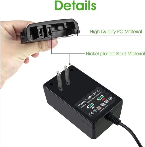 شاحن بديل 9.6V-18V 90556254-01 شاحن بطارية بديل متوافق مع بطارية بلاك اند ديكر 9.6V 12V 14.4V 18V Ni-Cd & Ni-Mh HPB18 HPB18-OPE FSB18 HPB14 FSB14 HPB12 FS12B in Kuwait