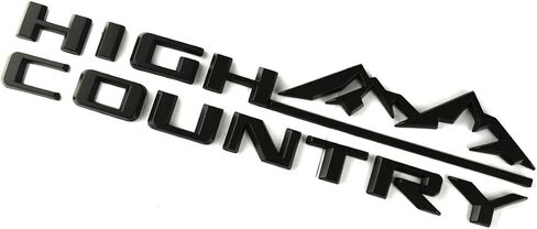 3X 2019-2023 Tahoe Silverado High Country Fender Tailgate Letter Logo Emblem 3D Badge Namaplate Replacement for High Country (Chrome) in Saudi Arabia