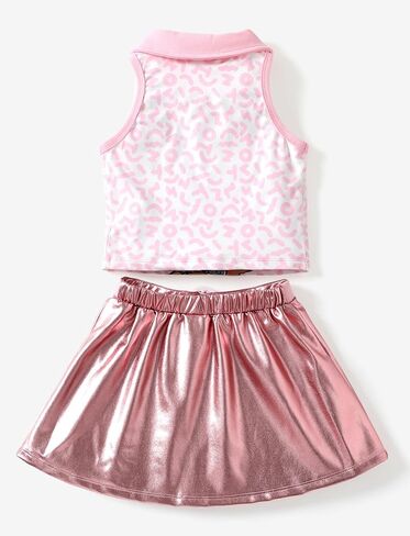 L.O.L. Surprise! Girls 2 Piece Outfits Heart Leopard Print Top and Tutu Skirt Birthday Party Set in Saudi Arabia