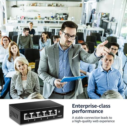 5-Port 10G PoE Switch Unmanaged with 1 Uplink Port, VIMIN 4-Port 10Gbe PoE Network Switch, Auto-Negotiation, for 10G NAS Network, Support IEEE802.3af/at, Plug & Play in Saudi Arabia