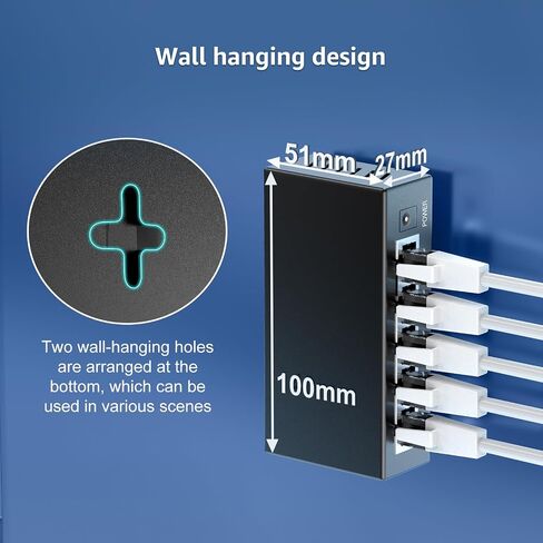 5-Port 10G PoE Switch Unmanaged with 1 Uplink Port, VIMIN 4-Port 10Gbe PoE Network Switch, Auto-Negotiation, for 10G NAS Network, Support IEEE802.3af/at, Plug & Play in Saudi Arabia