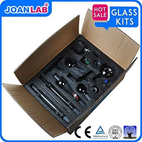 JOANLAB مختبر جهاز التقطير الزجاج الكيمياء العضوية عدة 24/40 زجاجيات مختبرية التقطير 19psc in Kuwait