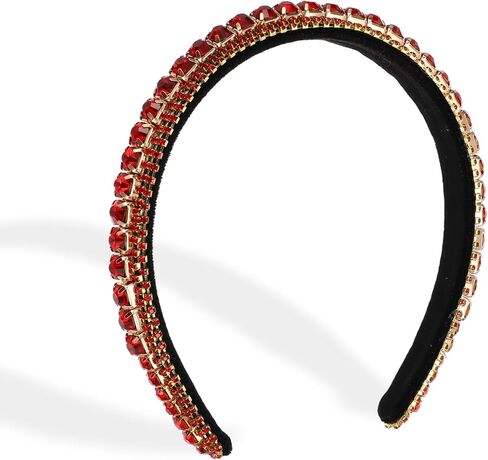VOCOSTE Rhinestone Headband, Decor Hairbands for Women, Hair Accessories for Weddings Daily Wear Birthday Parties, Black in Saudi Arabia