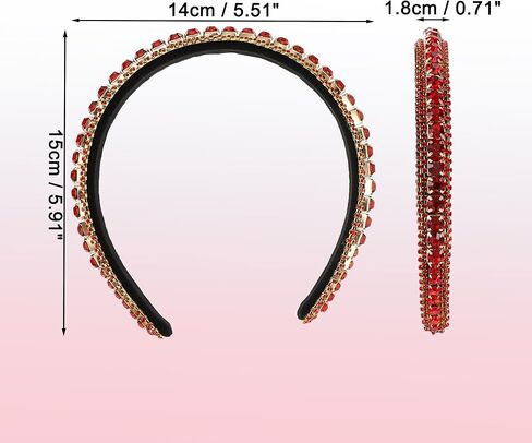 VOCOSTE Rhinestone Headband, Decor Hairbands for Women, Hair Accessories for Weddings Daily Wear Birthday Parties, Black in Saudi Arabia