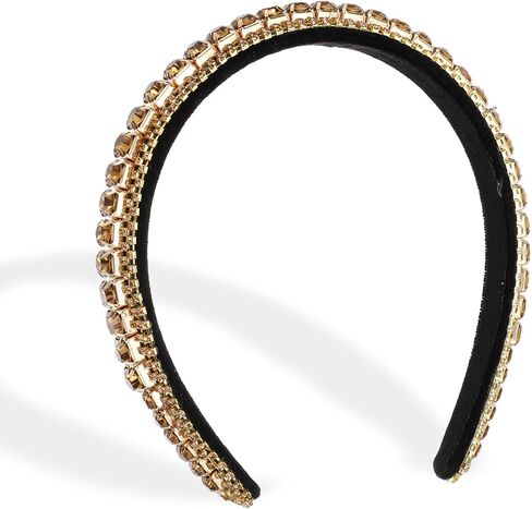 VOCOSTE Rhinestone Headband, Decor Hairbands for Women, Hair Accessories for Weddings Daily Wear Birthday Parties, Black in Saudi Arabia