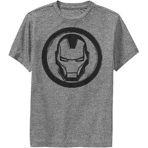 Marvel Universe Woodcut Ironman Boys Short Sleeve Tee Shirt