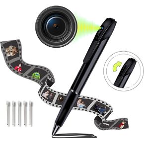 Spy Camera Hidden Camera Pen - Full 1080p HD Spy Hidden Camera with Loop Recording and Photo Taking - Nanny Hidden Camera Small Camera for Home Security，Learning，Business