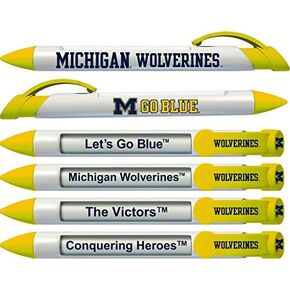 College Pens- Michigan Wolverines Braggin' Rights Rotating Message 6 Pen Set 20510