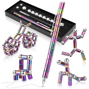 Cool Magnetic Fidget Pens - Stress and Anxiety Relief Gadget Pen, Unique Easter Gifts for Teens & Adults, Multifunctional Writing Gel Pen, Gifts idea for Men & Boys Stuffers, for Birthday &Christmas