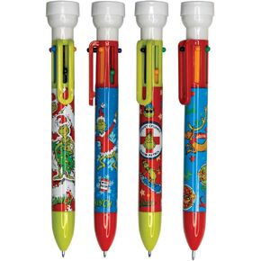 Raymond Geddes Grinch 6 Colored Pens with Stamper (Pack of 12)