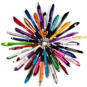 Wholesale bulk lot misprint plastic pens by SE ROSE (50 pack)