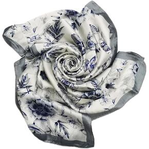 Scarves for Women Lightweight Silky Scarf Elegant Floral Pattern Sunscreen Shawls and Wraps Gifts