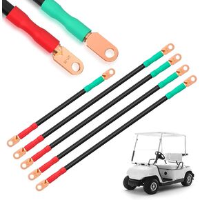 10L0L Golf Cart G22 Battery Cables 48V for Yamaha G22 Golf Cart, 4 Gauge 5 PC Golf Cart Battery Cable Kit - 5 Pack