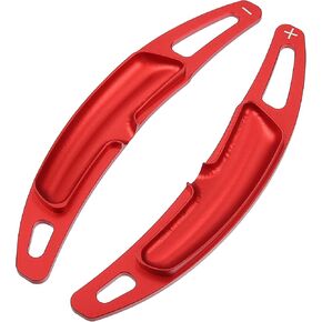 Steering Wheel Shift Paddle Cover Shifter Extension for Porsche Cayenne 2010-2021 Aluminum Alloy Red (Set of 2)