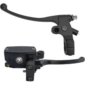 Motorcycle Brake Master Cylinder Clutch Lever 1" (25mm) Left & Right Brake Clutch Master Cylinder Replacement for Honda Kawasaki Suzuki Yamaha (Black)