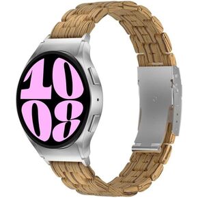 Wolait متوافق مع ساعة Galaxy Watch 6 5 4 أشرطة 44 مم 40 مم للرجال والنساء، سوار خشبي متوافق مع ساعة Galaxy Watch 6 الكلاسيكية باند 47 مم 43 مم