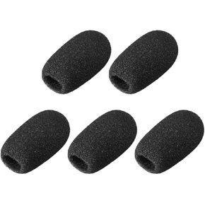 uxcell 10PCS Sponge Foam Mic Cover Conference Microphone Windscreen Shield Protection Black 60mm Long