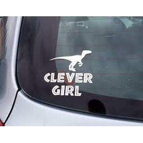 Clever Girl Raptor Car Window Wall Notebook Laptop Sticker Decal