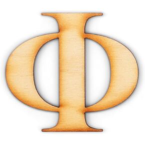 2 Pack Official Greek Wooden Letters for Crafts, Omega - 2" Classic Font Single Layer Wooden Greek Letters - Precision Cut Natural Wood Letter for Sorority/Fraternity Paddles and DIY Projects
