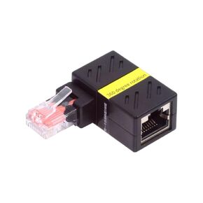chenyang CAT6 RJ45 90 Degree Angled Rotating Connector Ethernet Extender LAN Network Cable Extension Adapter 360 Degree Rotating