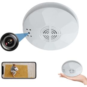 4K Ultra HD Smoke Detector Hidden Camera | WiFi Remote Real-Time Viewing | Night Vision | Motion Detection | Hidden Home Security Baby Pet Nanny Camera | No Audio