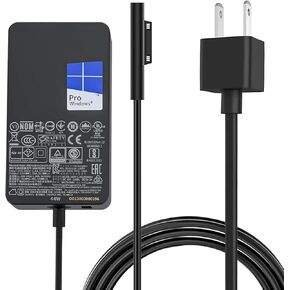 44W 15V 2.58A Surface Pro AC Laptop Charger for Microsoft Surface Pro 3 Pro 4 Pro 5 Pro 6, Laptop 2/1, Go 2/3 Surface Book 1/2 Model 1625 1800 Power Adapter with 5V 1A USB Charging Port