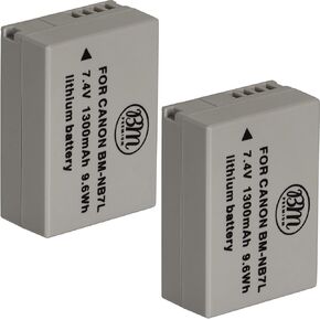 BM Premium 2-Pack of NB-7L Batteries for Canon PowerShot G10, G11, G12, SX30 IS Digital Camera
