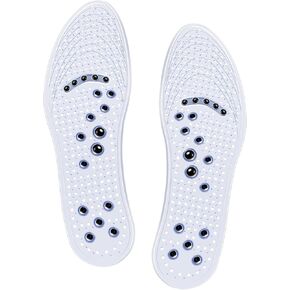 Foot Massage Magnetic Acupressure Insoles - 18 Magnets Shoe Inserts Plantar Fasciitis Pain Relief Insoles Massage Therapy Insoles Freely Cut to Size for Women and Men (Memory Foam Size 4.5-14)