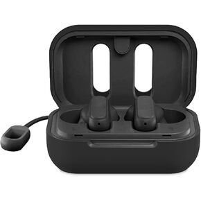 Glow Case Cover Replacement for Skullcandy Dime True Wireless Earbuds, Black Silicone Protective Sleeve Glow in Dark (Fluorescence Green) - LEFXMOPHY