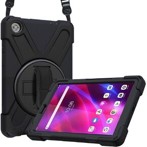 ProCase for Lenovo Tab M8 Gen 3 2022 / Smart Tab M8 2022 / HD LTE / M8 HD 2nd Gen, Rugged Heavy Duty Shockproof Rotating Kickstand Protective Cover for Lenovo M8 8.0 Inch Tablet -Black