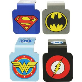 Ata-Boy Justice League Bookmark, Logo Magnetic Bookmarks (4 Set) DC Comics Gifts & Merchandise