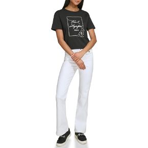 توب قصير مزين بشعار الماركة للنساء من كارل لاغرفيلد باريس in Kuwait