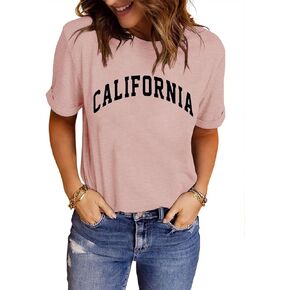 Womens Trendy Graphic Tee Shirts Summer Cute Casual Short Sleeve T-Shirts for College Teen Girls