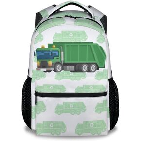 School Bags for Boys - 17 Inch Truck Kid Backpack - Large Capacity, Durable, Lightweight - Black Bookbag for School, Travel and Camp