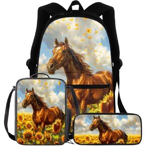 BIGCARJOB College Kids Custom Design School Bags Personality Bookbag Set